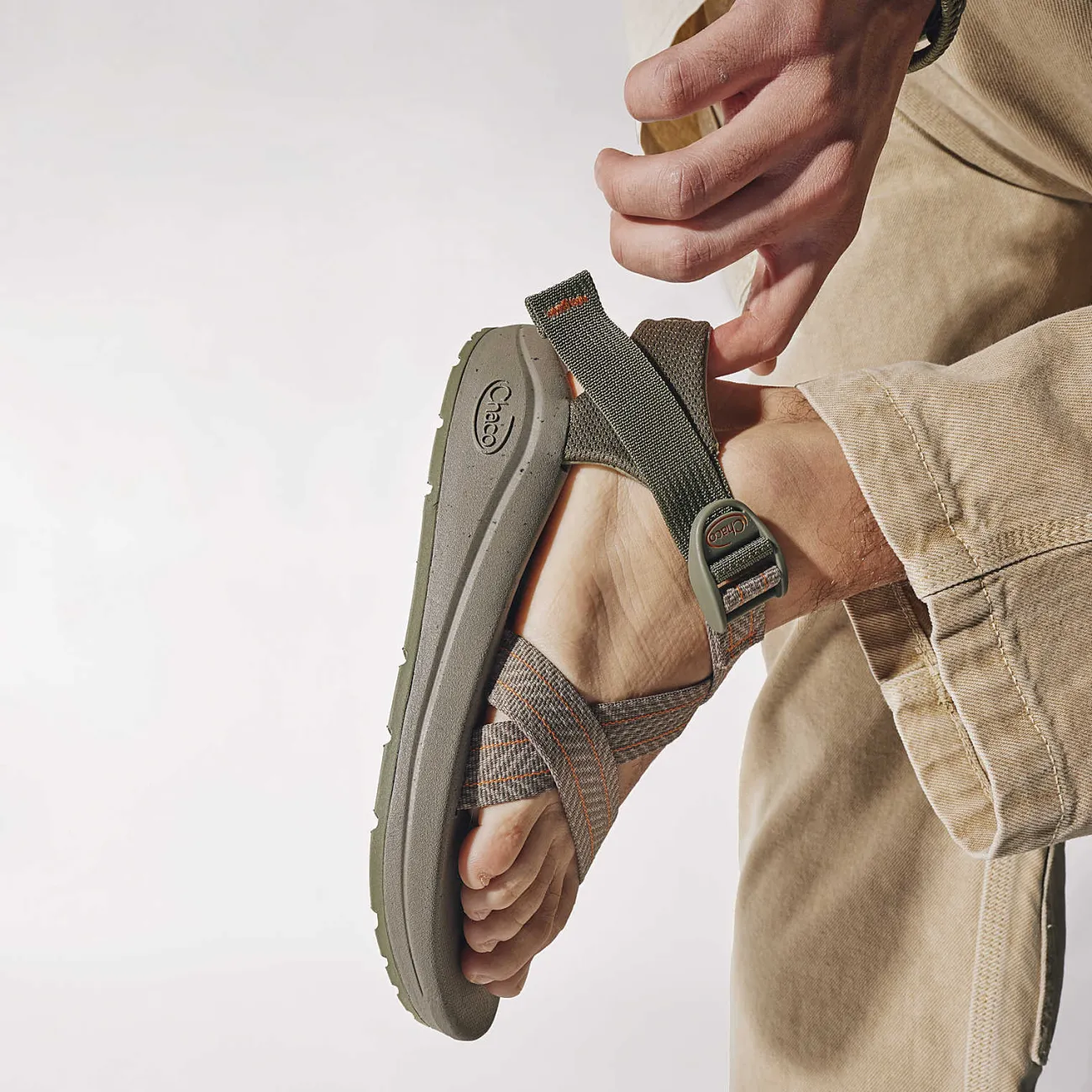Z/ Adjustable Sandals|Sandals|Chaco Men's CushZ Extra Cushioned Sandal Frond Dark Vanilla