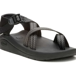 Z/ Adjustable Sandals|Sandals|Chaco Men's CushZ Toe-Loop Extra Cushioned Sandal Frond Black
