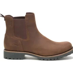 Boots|Chaco Men's Fields Chelsea Waterproof Boot Chestnut Brown