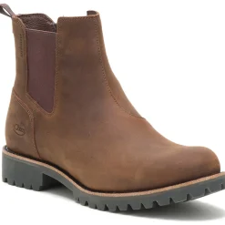 Boots|Chaco Men's Fields Chelsea Waterproof Boot Chestnut Brown
