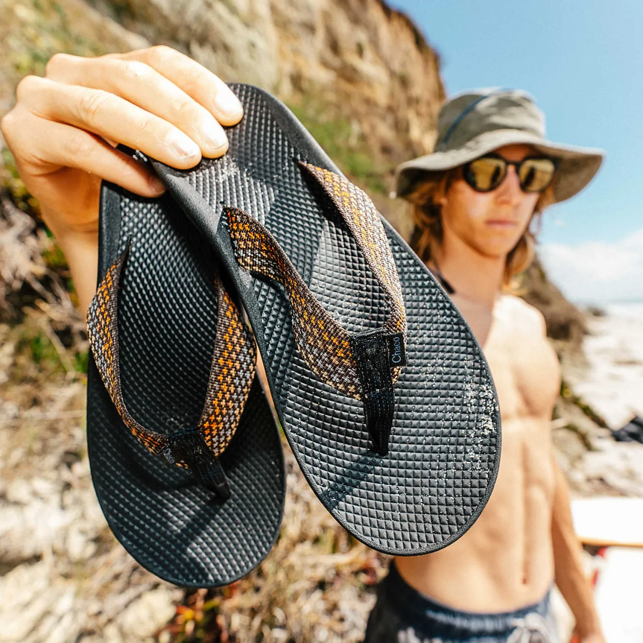 Flip Flops|Chaco Men's Rapid Pro Flip Aquatic Canyon Clay