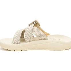 Slides|Sandals|Chaco Women's CushZ Extra Cushioned Slide Frond Dark Vanilla