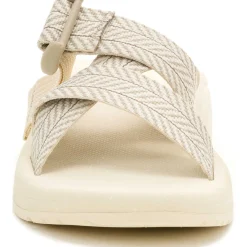 Slides|Sandals|Chaco Women's CushZ Extra Cushioned Slide Frond Dark Vanilla